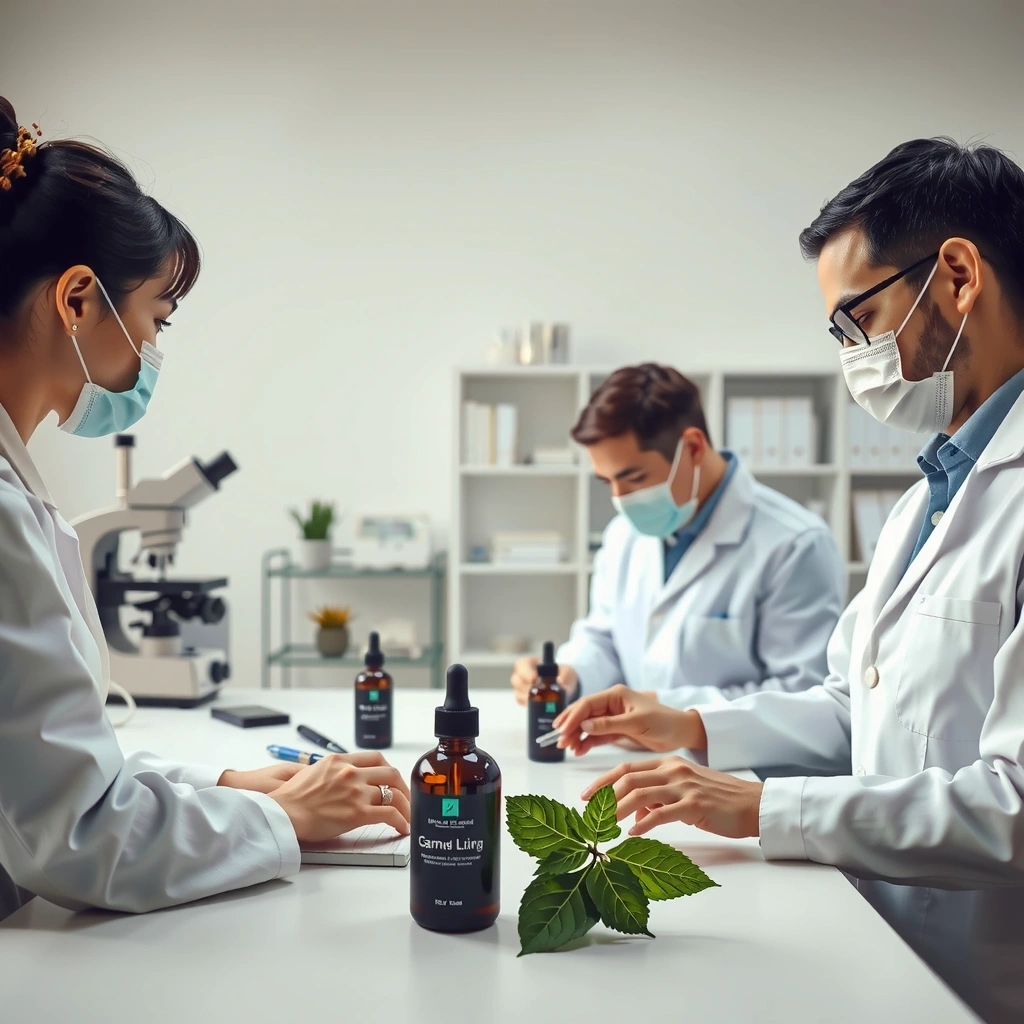 Quality control testing in skincare laboratory